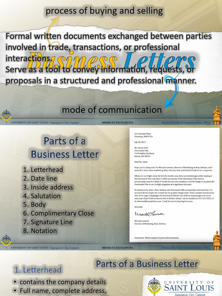 Parts of Business Letter | PDF