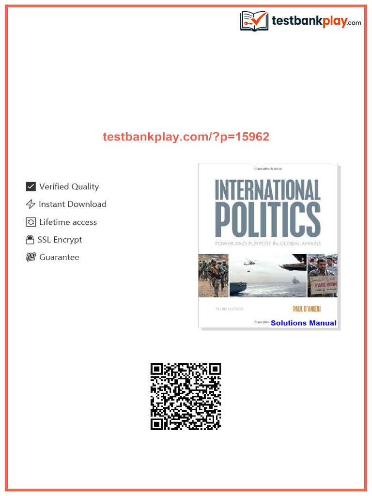 International Politics Power and Purpose in Global Affairs 3rd Edition ...