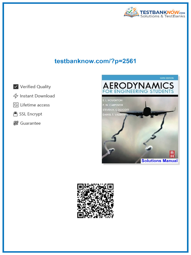 Aerodynamics for Engineering Students 6th Edition Houghton Solutions Manual available any format ...