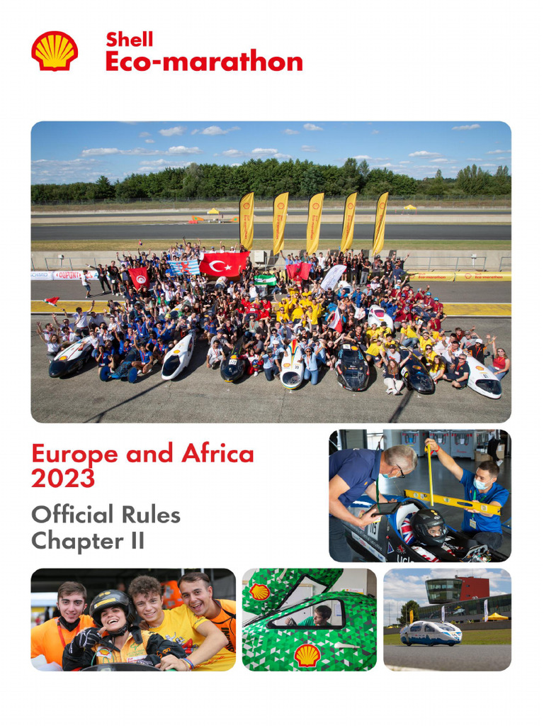 Shell Eco Marathon Europe and Africa 2023 Official Rules Chapter II | PDF