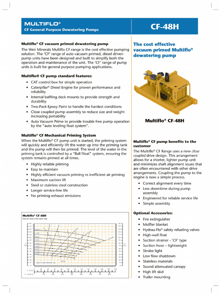Data Sheet Multiflo CF48H | PDF