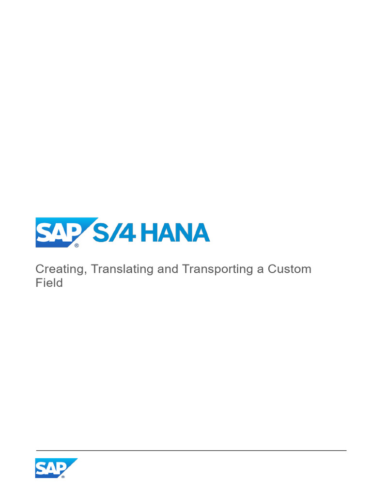 4.creating, Translating and Transporting A Custom Field | PDF ...