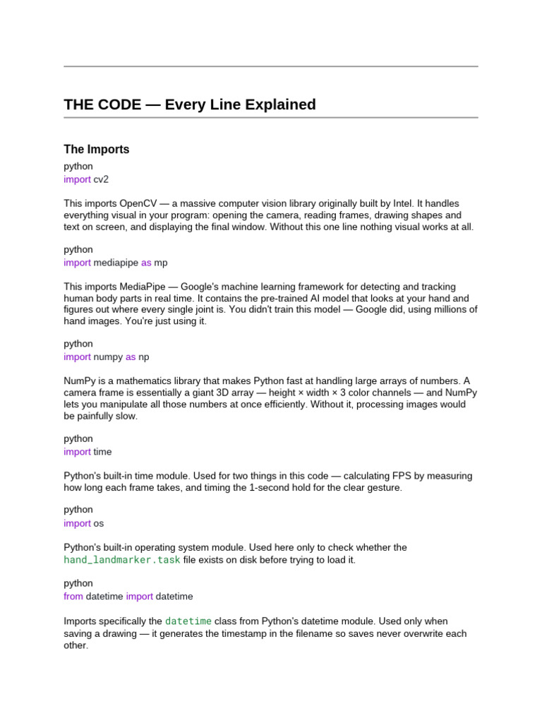 The CODE — Every Line Explained | PDF | Frame Rate | Computing