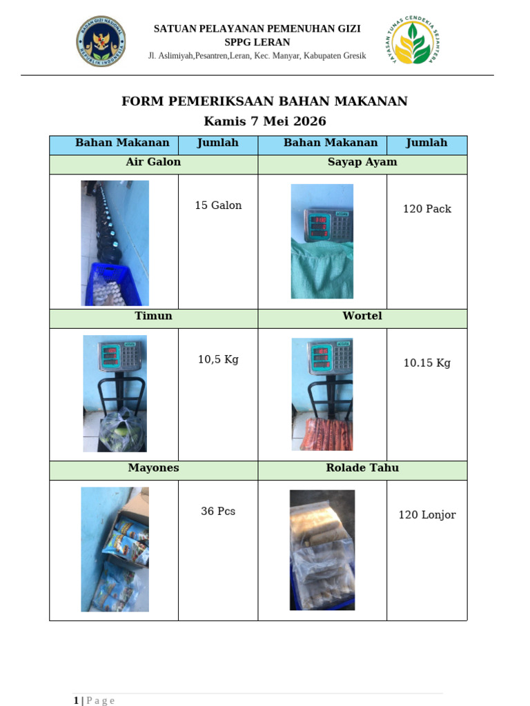 Rekap Barang Datang 7 Mei 2026 | PDF