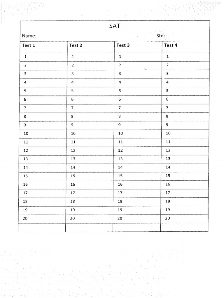 Answer Sheets | PDF