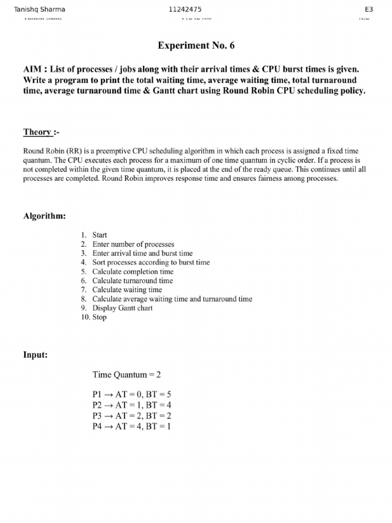 Operating System Exp 6 Updated | PDF