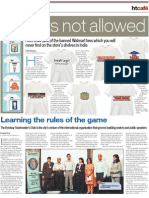 Learning The Rules of The Game - Hindustan Times