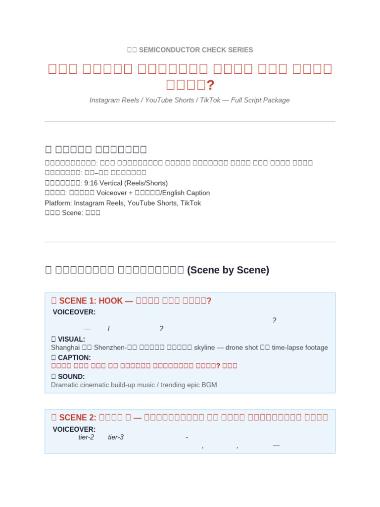 China Reels Script | PDF