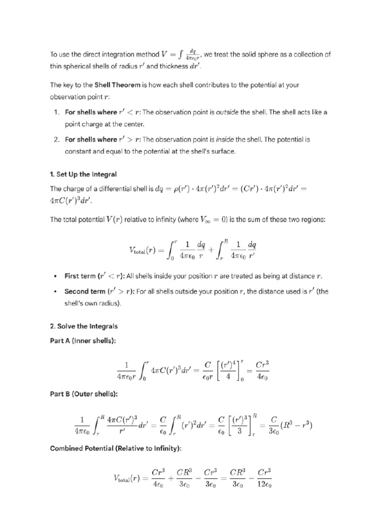 Gauss 3- Shell Theorem - Google Docs | PDF