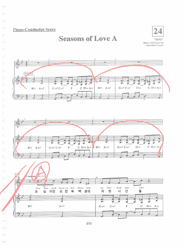 Seasons of Love a 악보 | PDF