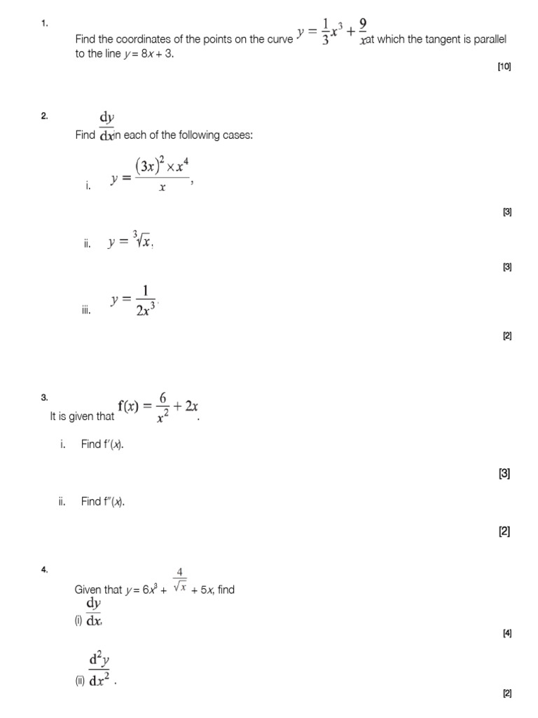 Gradients and Differentiation of Standard Functions | PDF | Gradient ...