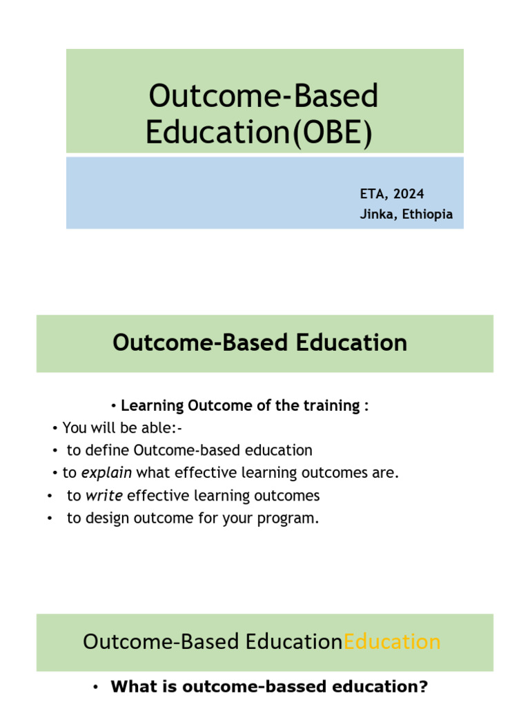 Outcome Based Education | PDF