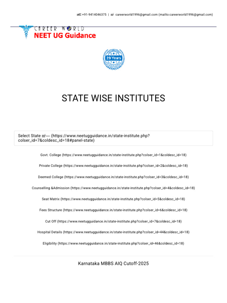 NEET UG Guidance - Career World | PDF | Medicine | Medical Education