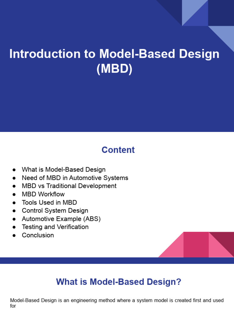 Introduction to Model-Based Design (MBD) | PDF