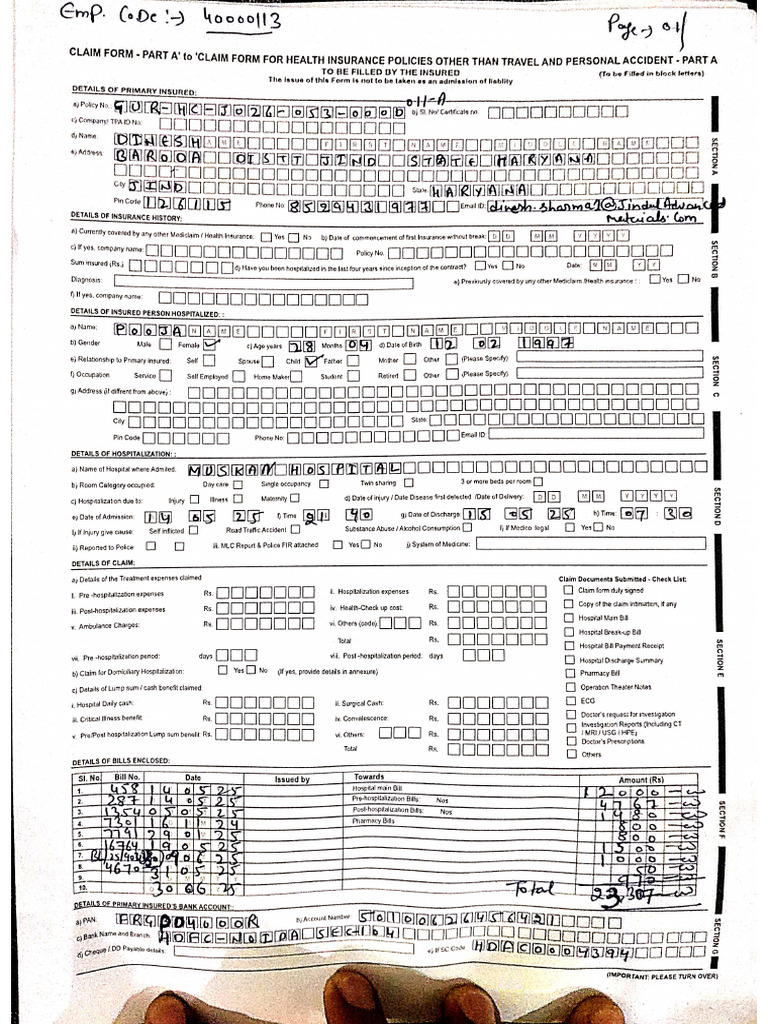 Claim Form 1 | PDF