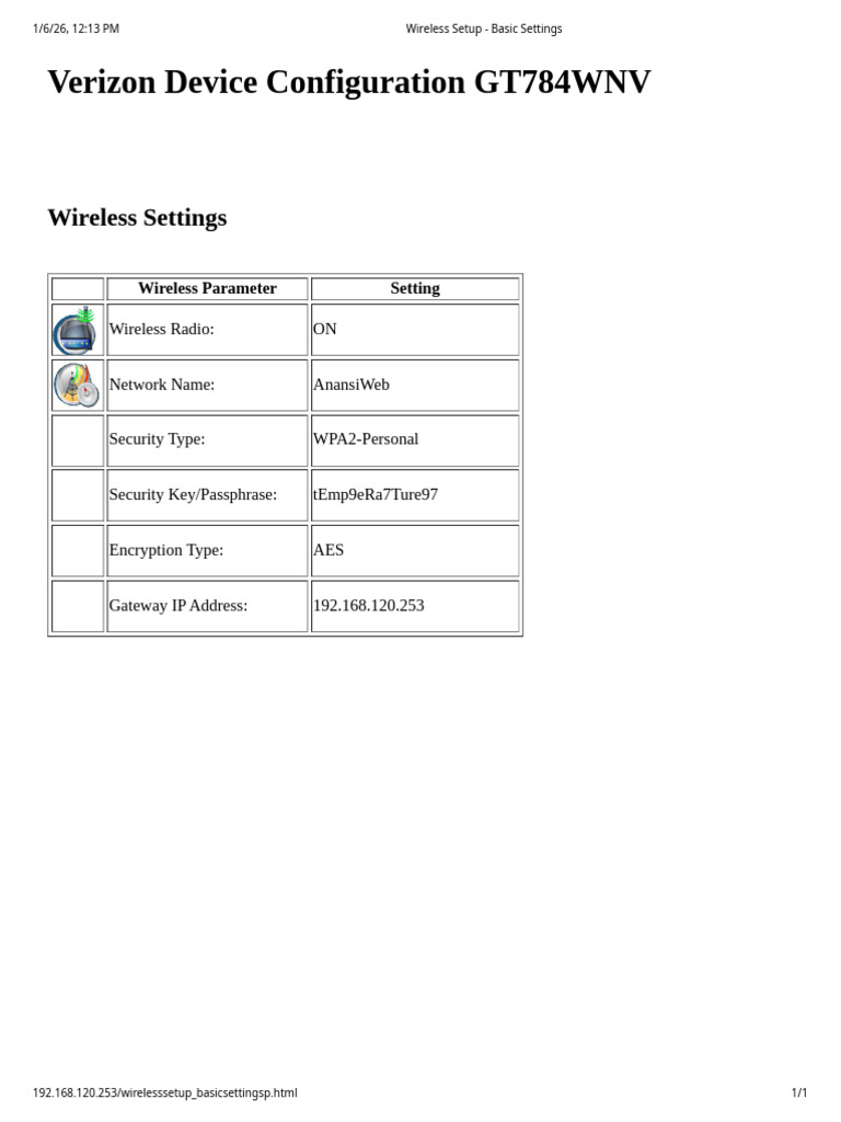 Wireless Setup - Basic Settings | PDF