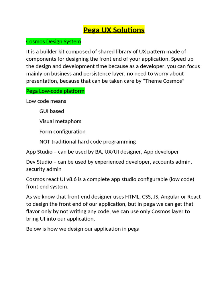 Pega UX Design | PDF