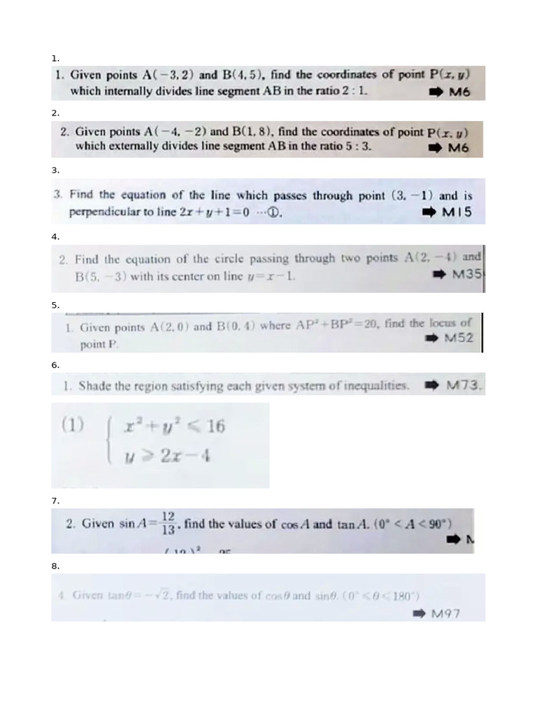 Kumon M Prepared Qns & Answers | PDF