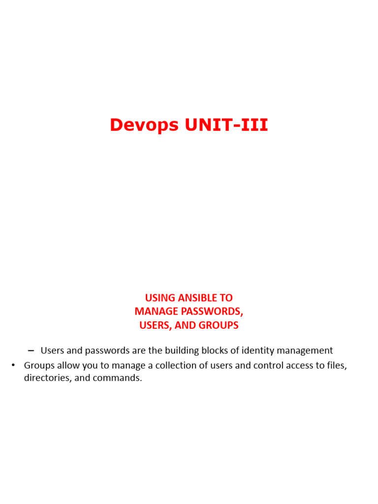 Devops UNIT 3 | PDF | Secure Shell | Superuser