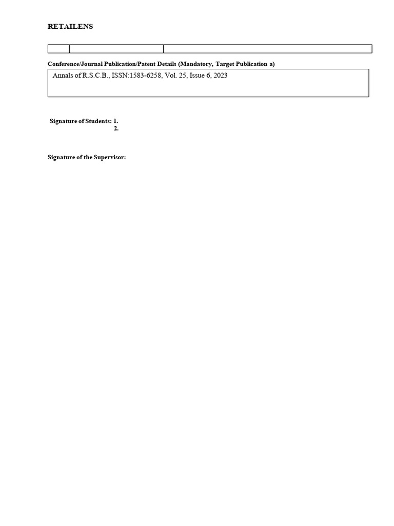 Major Project Validation Form | PDF