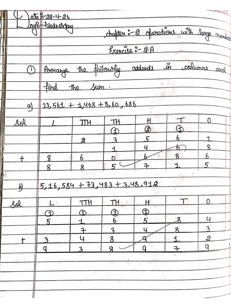 Ch -2 Operation With Large Numbers (1) | PDF