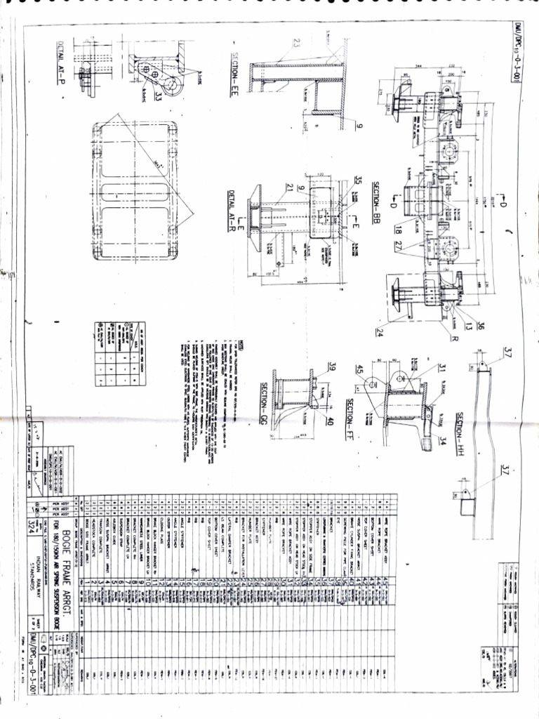 Emu Bogie Frame Diagram | PDF | Mechanical Engineering