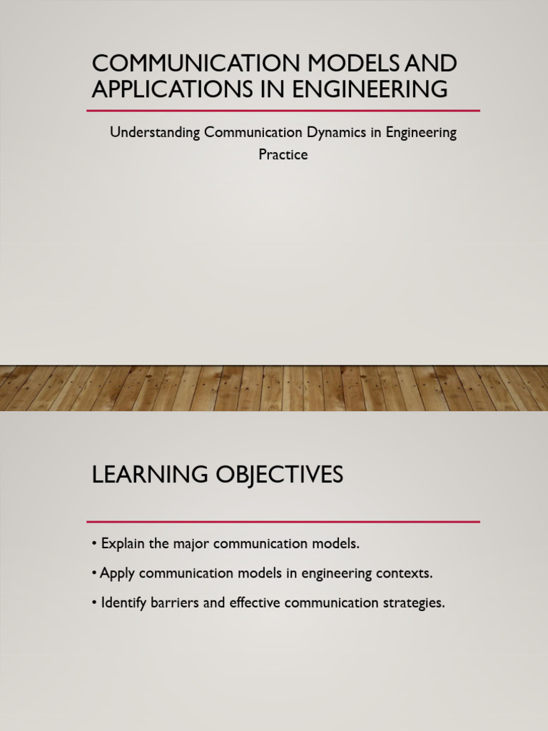 Week 7 Communication Models and Applications in Engineering.pptx | PDF ...