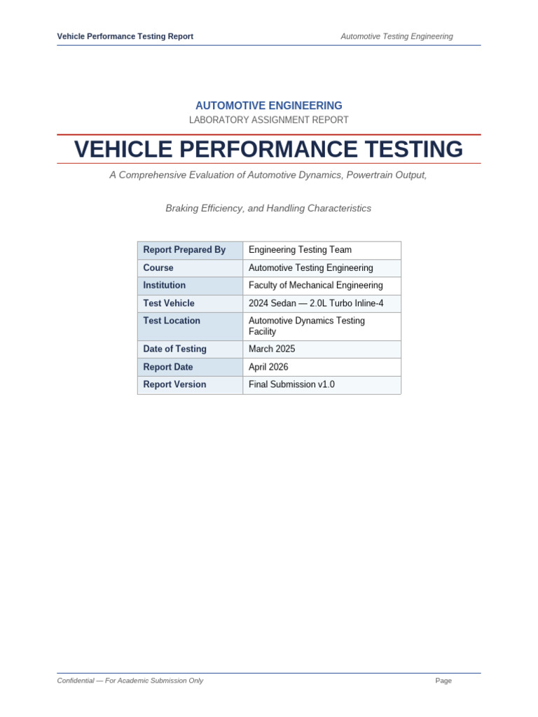 Vehicle_Performance_Testing_Report | PDF | Fuel Economy In Automobiles ...