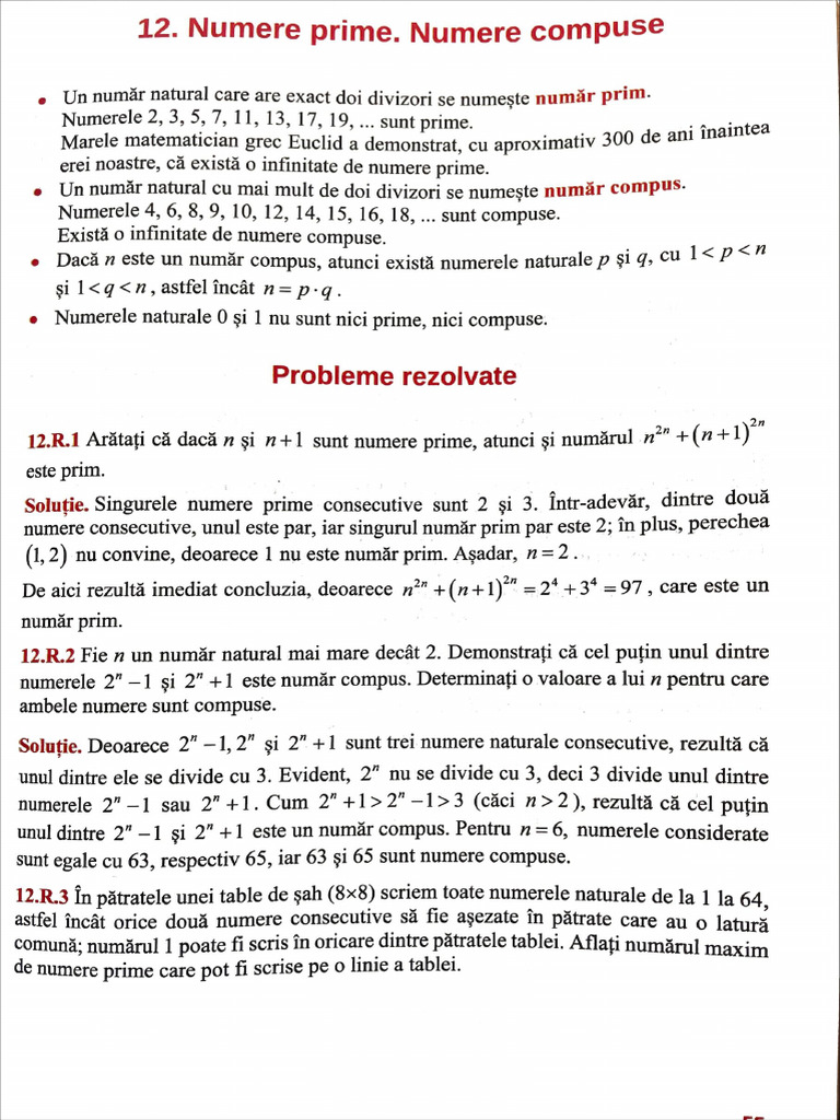 Numere_prime_numere_compuse. Nr Divizori. Pare Impare | PDF