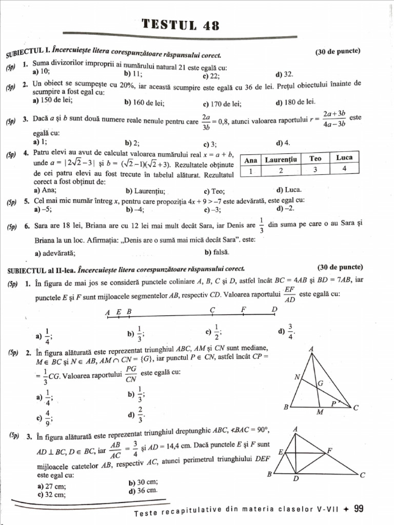 Testul 48 | PDF