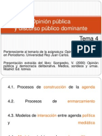 Tema 4. Opinión Pública y Discurso Público Dominante