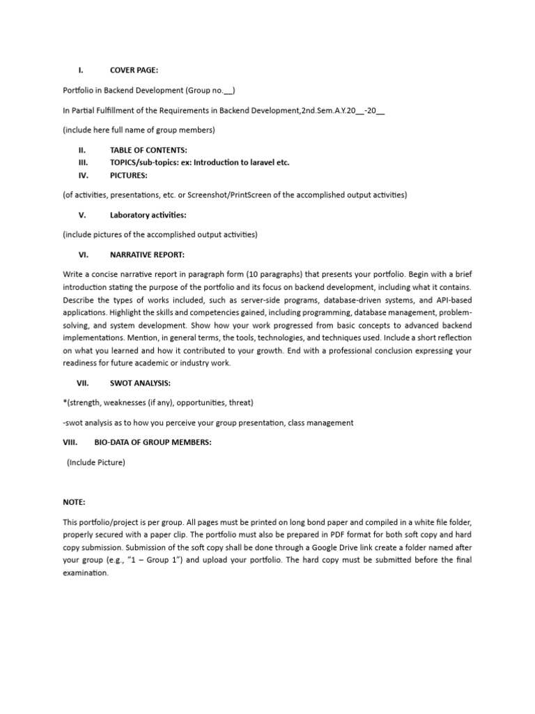 Portfolio 2nd Semester 2025 2026 (1) | PDF