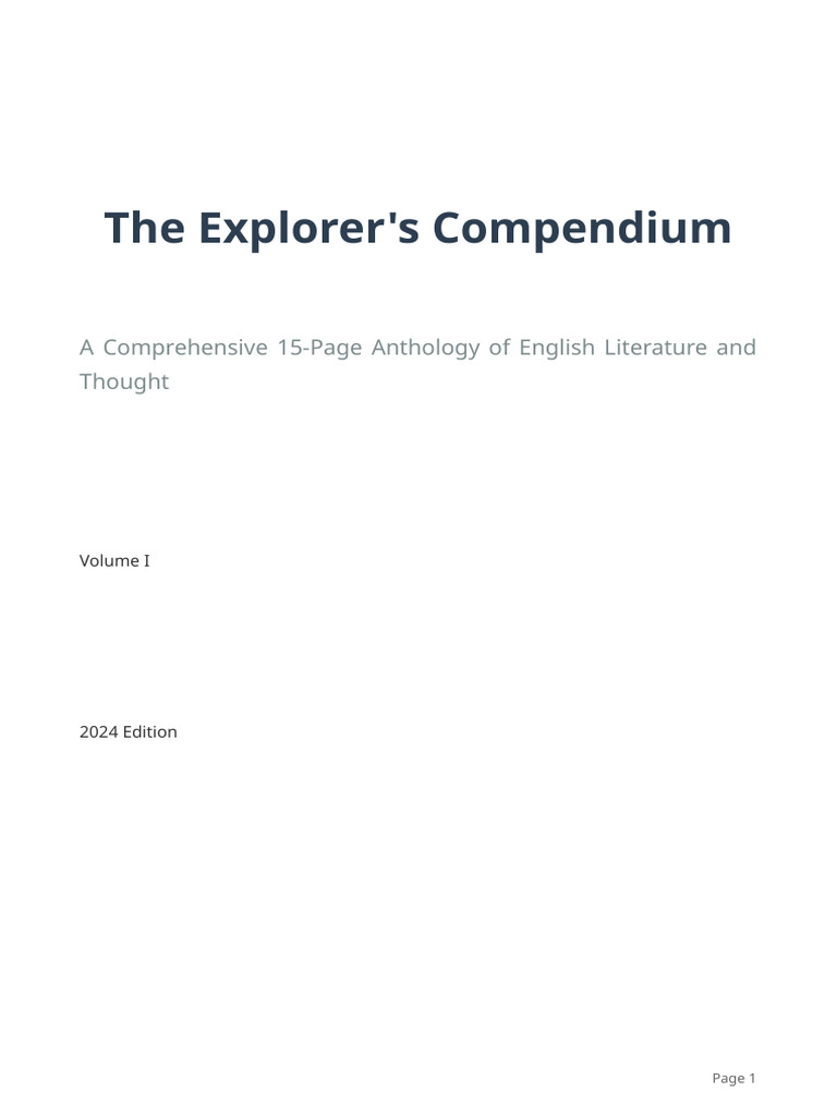 English Compendium 15 Pages | PDF | Knowledge | Communication