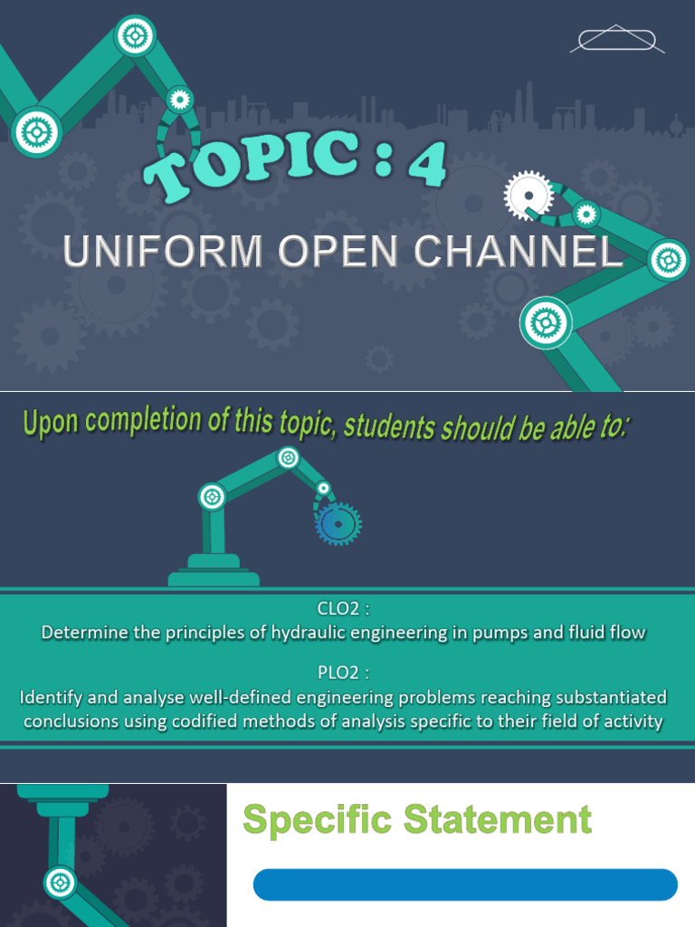 Topic 4 - Uniform Open Channel Flow Dis 2020 | PDF | Civil Engineering ...