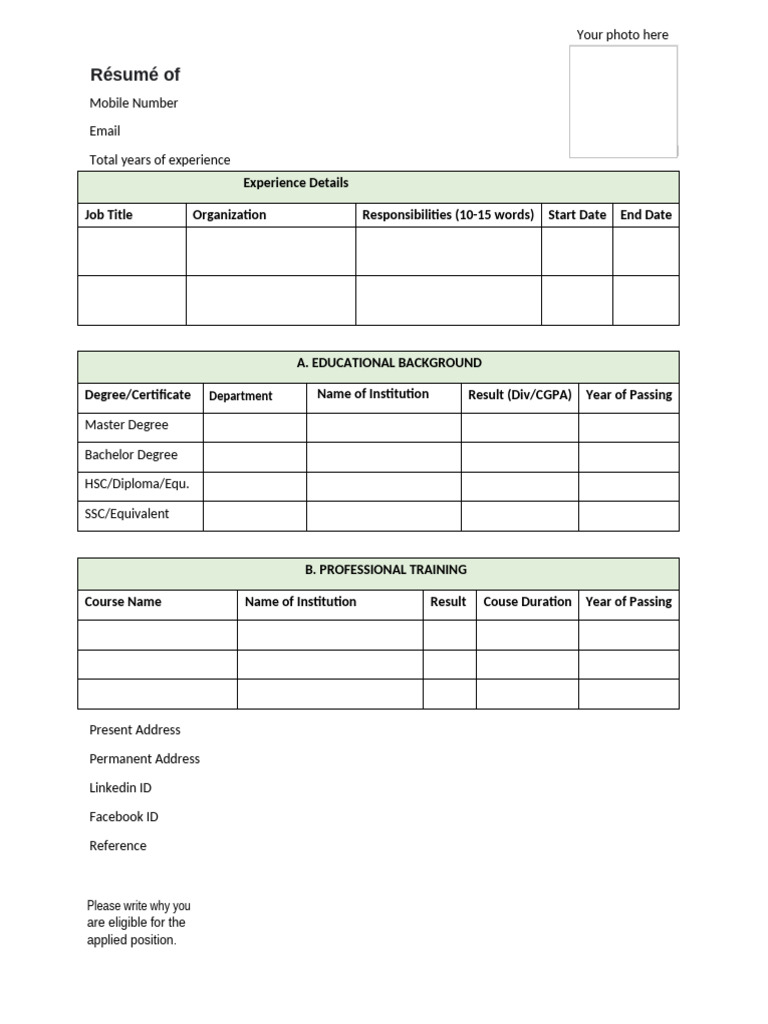 CV-Format | PDF