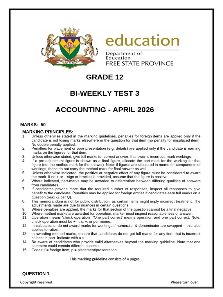 3 Gr.12 Bi Weekly Test 4 Mg | PDF | Stocks | Sales