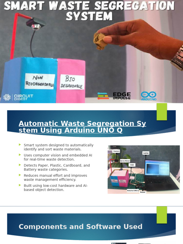 Automatic Waste Segregation System Using Arduino UNO Q Tutorial | PDF ...