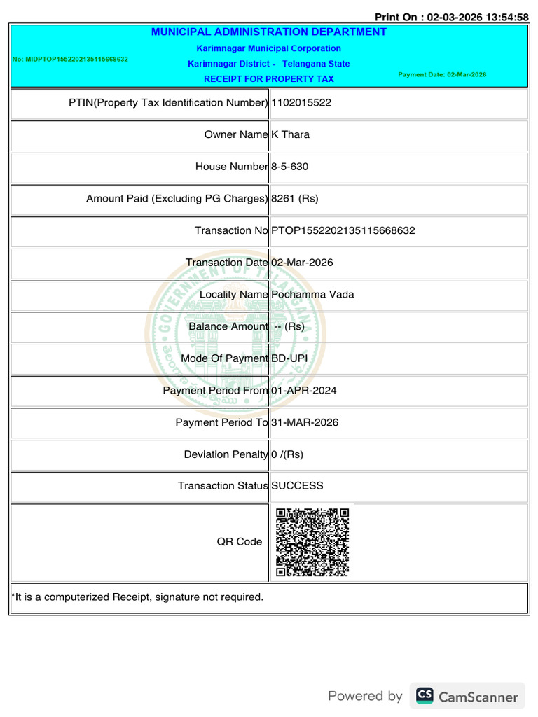 CD Ma Receipt Details | PDF