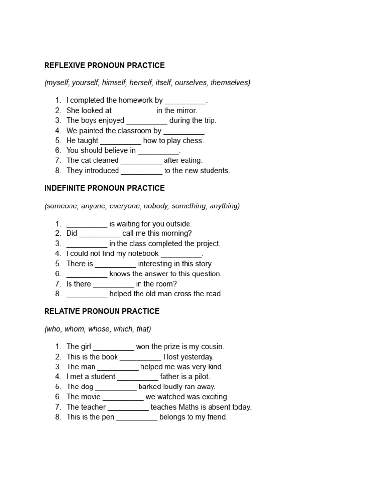 Grammar Day 2 Worksheet | PDF | Pronoun | Linguistics
