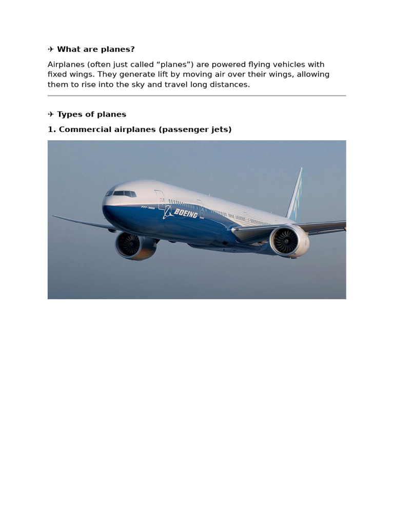 What Are Planes | PDF