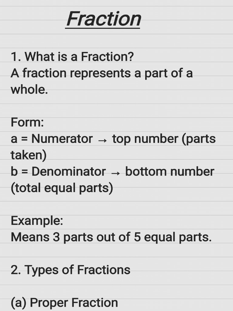 Fraction Chapter | PDF