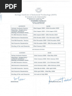KIIT Academic Calendar 2025-26 | PDF