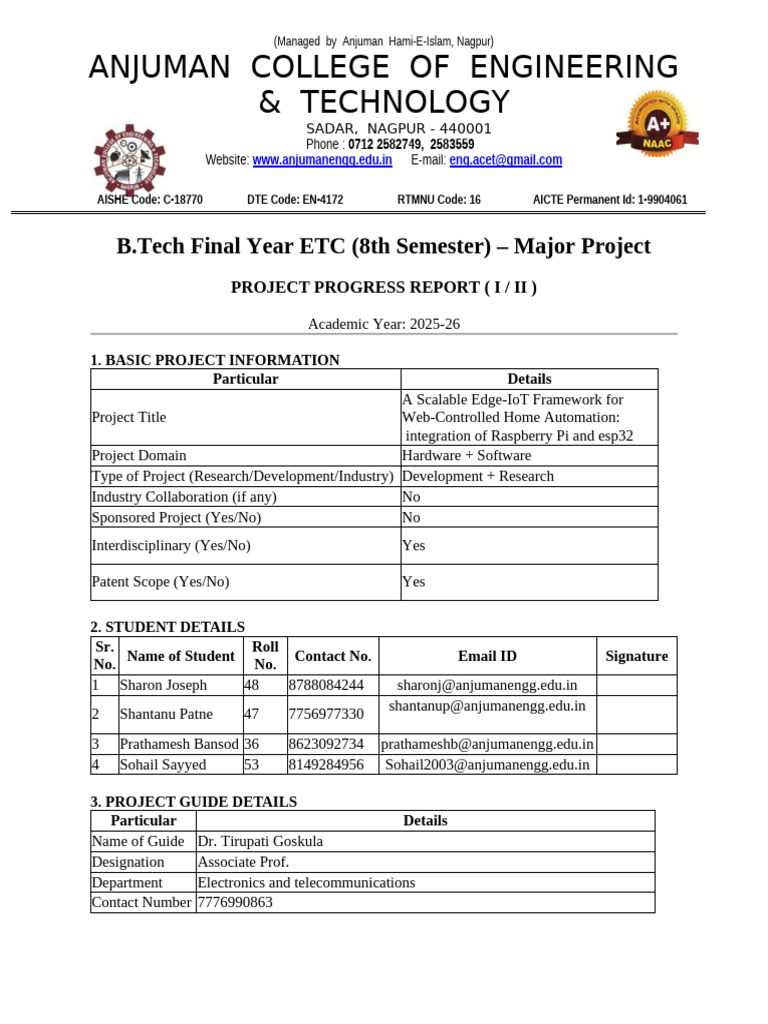 Progress Report Group 8 | PDF | Internet Of Things | Wi Fi