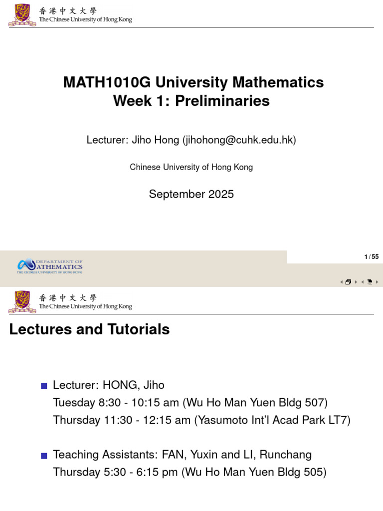 Lect1 Jiho Revised | PDF | Function (Mathematics) | Trigonometry