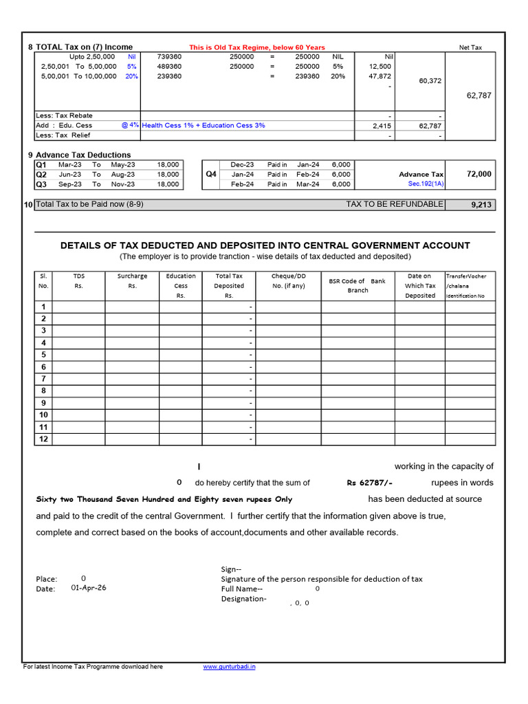 FORM16BACK24-25 | PDF