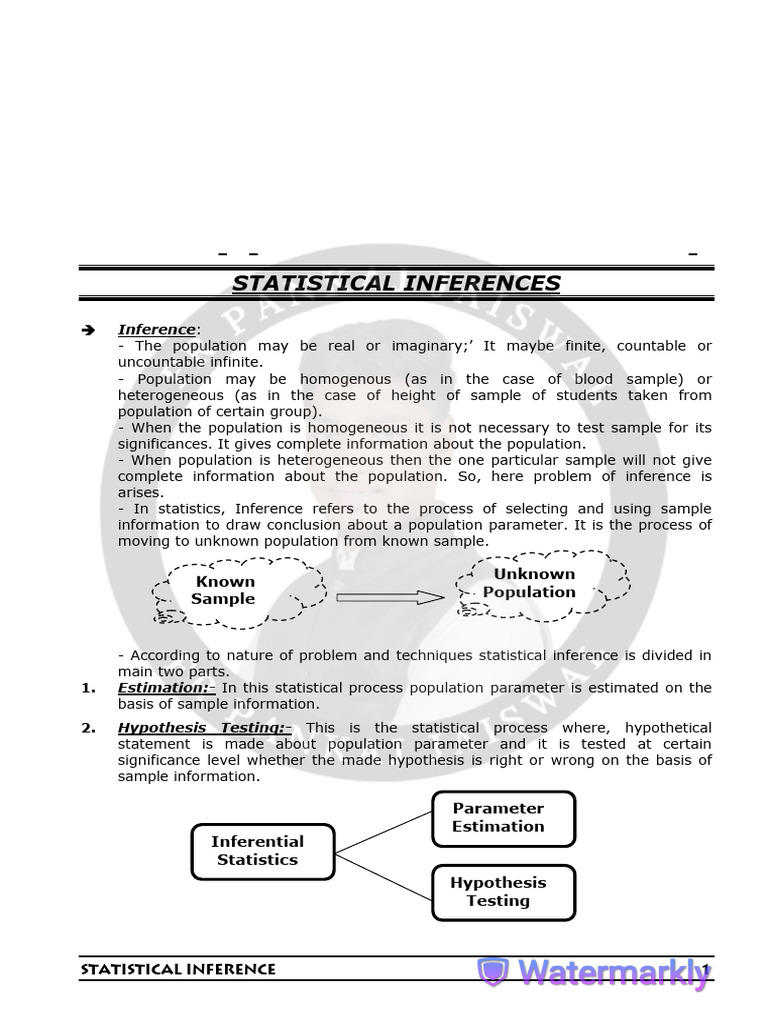 Statistical Inferences | PDF