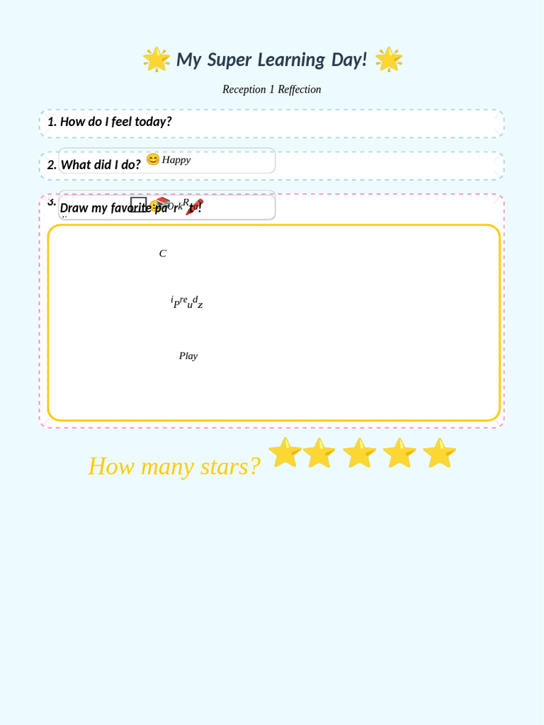 Reception Reflection Worksheets | PDF