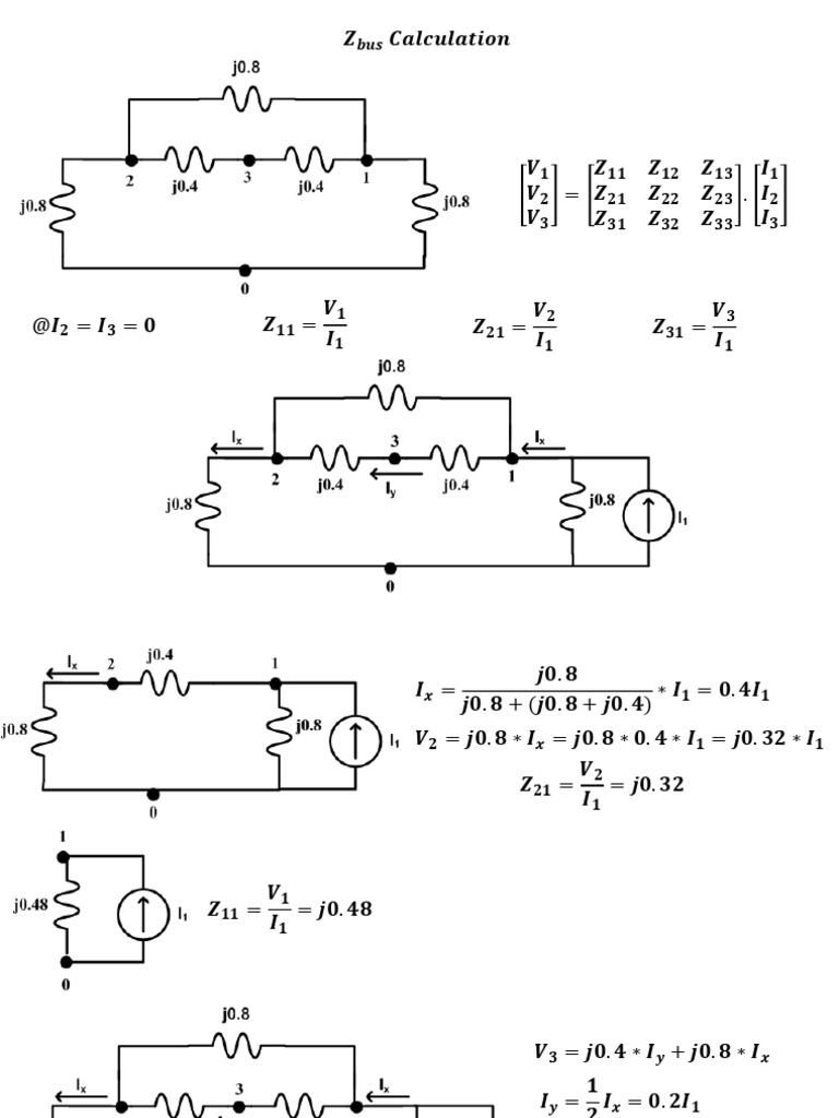 Chapter 8 - (7) Problem Solving Zbus Calculation (1) | PDF