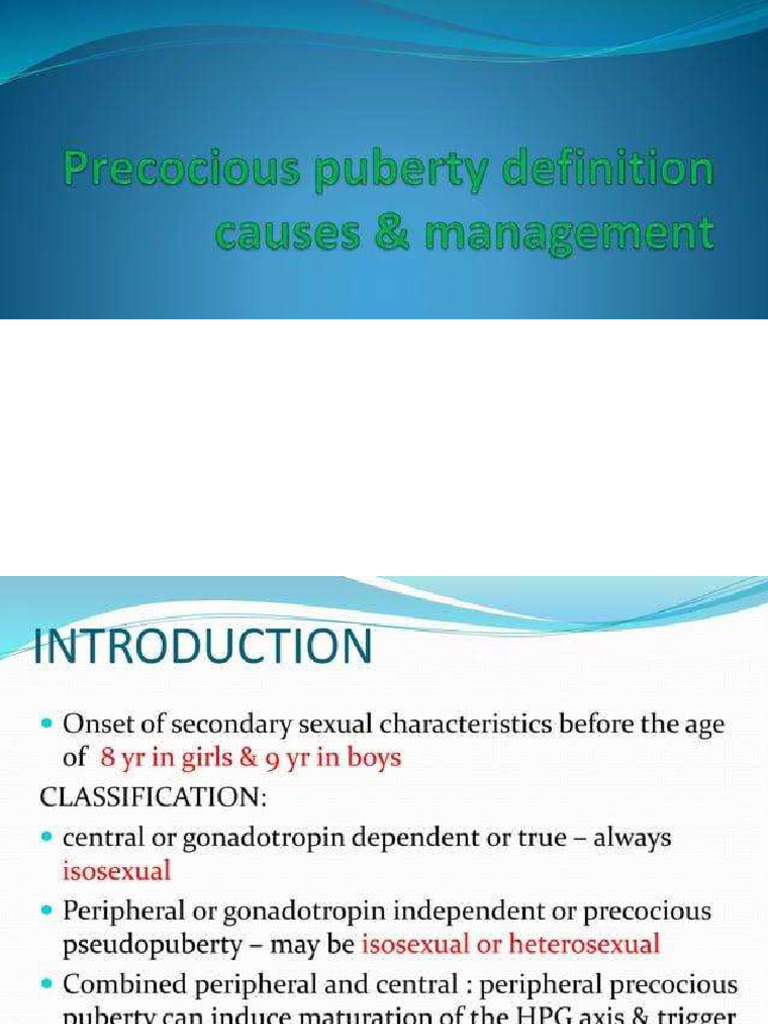 Precocious puberty | PDF