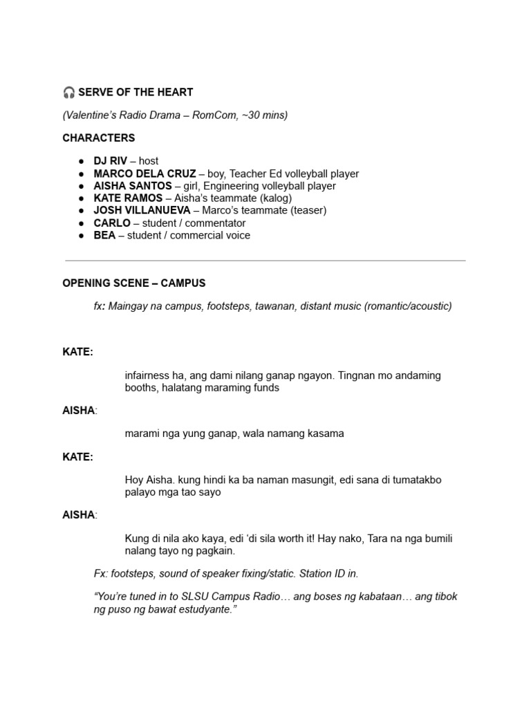 Love Story Script | PDF